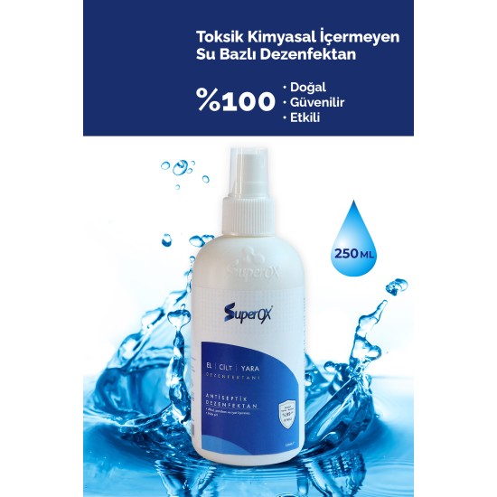 El , Cilt ve Yara Çevresi Alkolsüz Hipokloröz (HoCl) Antiiseptik Dezenfektanı - 250ml El , Cilt ve Yara Çevresi Alkolsüz Hipokloröz (HoCl) Antiiseptik Dezenfektanı - 250ml